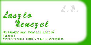 laszlo menczel business card