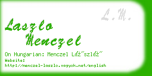 laszlo menczel business card